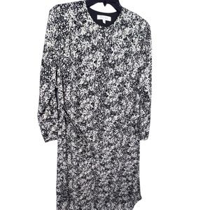 Stella Rose Long Sleeve Midi Dress Sz 8 Full Length Front Button Closure Belt Pr